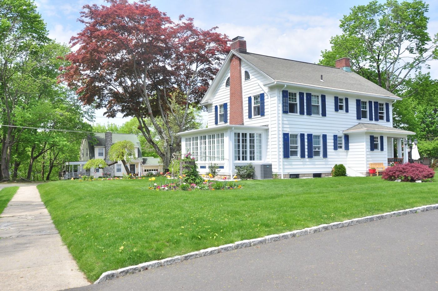 Large colonial home exterior